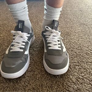 Vans Gray and White Athletic Shoes